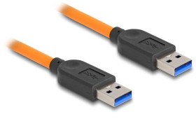 Kabel DeLOCK USB 5 Gbps USB typu A męski na USB typu A męski do fotografowania tetheringowego 1 m pomarańczowy