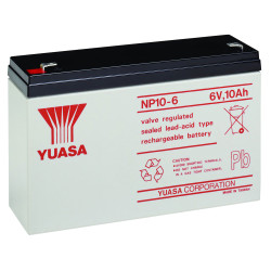 Yuasa NP Series NP10-6 Valve Regulated Lead-Acid Battery SLA 6V 10.0Ah