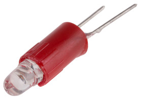 Lampka kontrolna Czerwony 24V ac/dc Dwa styki LED średnica 4.25mm długość 17mm