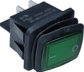 Przełącznik kołyskowy Wł.-wył. Nie 10A DPST Czarny IP20 Kwadrat RS PRO