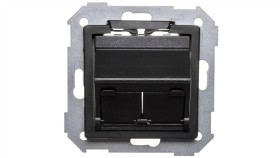 Simon 82 Pokrywa Gniazda Komputerowgo Podwójnego 2Xrj45 Skośna Grafit 82579-38