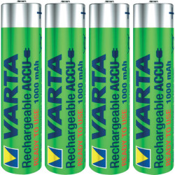 Varta 5703301404 NiMH AAA 1.2V 1000mAh Rechargeable Battery Pack of 4