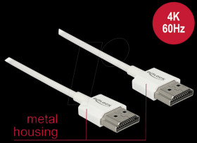 85126 High speed HDMI cable with Ethernet, 4K, 1.5 m.