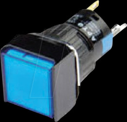 58520111 LED indicator, square 18x18 red 12 V IP40