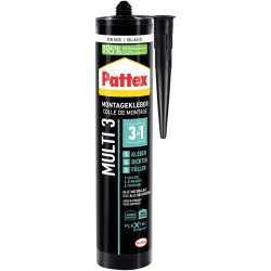 Pattex PTRMU Montage Glue White 390g Bonds Seals Fills Various Materials