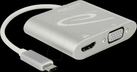 87705 Splitter USB Type-C male &gt; HDMI / VGA female DP-Alt mode