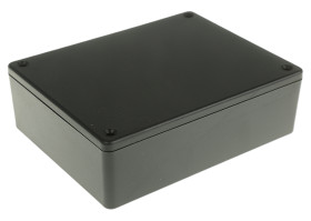 Obudowa ABS szerokość zew. 94 mm długość zew. 122 mm wys. zew. 36 mm Hammond IP54 Czarny