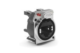 Złącze XLR 8 -pinowe Montaż na płytce drukowanej XLR Żeński Metal