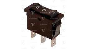 Przełącznik Kołyskowy Trójpozycyjny Czarny I-0-Ii 6A 250V Tes-12