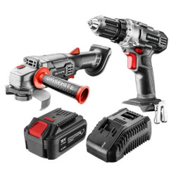 Zestaw wiertarko wkrętarka akumulatorowa Energy+ 8V Li-Ion i szlifierka kątowa 15x22,2mm 58G000-CS1