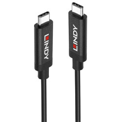 LINDY 43348 USB cable USB 3.2 Gen 2 USB-C to USB-C Black 3.00 m