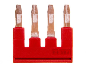 Mostek wtykany 4-biegunowy 6,2mm 32A czerwona FBS 4-6 3030255 /50szt./