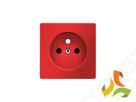 BERKER Q.1/Q.3/Q.7 Płytka czołowa do gniazda z uziemieniem do obwodów specjalnych z przysłonami czerwony aksamit 3965766012 HAGE