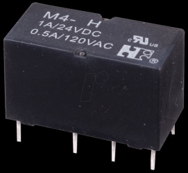 DIL miniature signal relay M4S 5V, 2 changers, 1 A