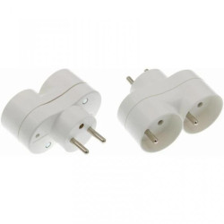 ViPlast rozgałęźnik wtyczkowy 2x2P+Z biały