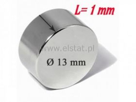 Magnes neodymowy okrągły 13x1mm