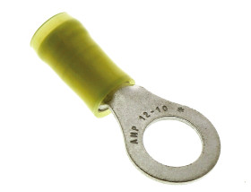 Zacisk oczkowy rozmiar przewodu 6.6mm² Ø , M8 izolowany średnica wew 8.33mm Żółty TE Connectivity