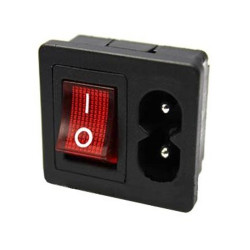 Gniazdo zasilania AC ósemka TYP2 do obud. z przełącznikiem