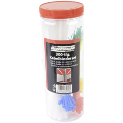 Br&#xFC;der Mannesmann M13051 Cable Tie 100/200mm Multi-Color 300pcs
