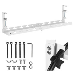 Organizer podbiurkowy na kable Maclean, max. obciążenie 5kg, max. 728mm, biały, MC-103 W