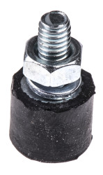 Podstawka antywibracyjna M4 średnica 10mm wysokość całkowita 18mm Nóżka sprężysta męska wysokość stopki 8mm