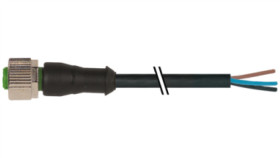 Konektor M12 Żeński Prosty Z Wolnym Końcem Przewodów 5M 7000-12181-6130500