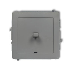 DECO Mechanizm łącznika schodowego w stylu amerykańskim (jeden klawisz bez piktogramu) szary mat 27DWPUS-3.1