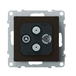 SUNO Gniazdo antenowe TV-R-2xSAT końcowe 1,5dB czarne 721470