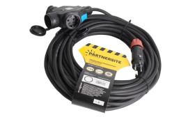 Przedłużacz jednofazowy 10m z rozgałęźnikiem 3-gniazdowym, przewód H05RR-F 3x1,5mm2