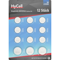 HyCell 1516-0233 Button Cell Set 3xCR2025 6xCR2032 3xCR2450 Safe Durable