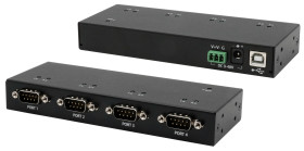 Przejściówka złącze A USB 2.0 złącze B RS232 rodzaj A Żeńskie rodzaj B Męskie Exsys