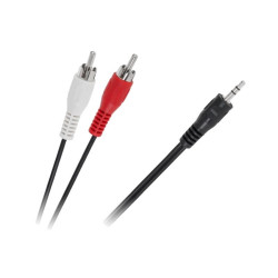 KABEL PRZEWÓD POŁĄCZENIOWY JACK 3,5mm - 2x RCA / Chinch / 3m