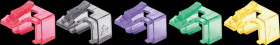 771450 RJ45 repair clip, verschiedene Farben, 50 pcs
