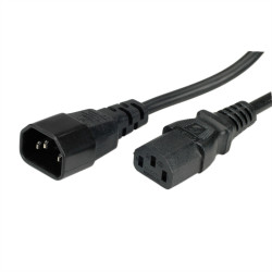 Kabel zasilający złącze A: IEC C14 złącze B: IEC C13 3m 10 A 250 V AC