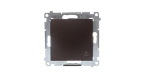 Simon 54 Przycisk /Światło/, Szybkozłącza, Brąz Mat Ds1.01/46