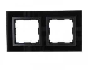 VENA2 Ramka podwójna szkło Xglass akrylowe czarny + antracyt 5209182