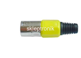 Wtyk mikrof. 3PIN kab. męski żółty XLR