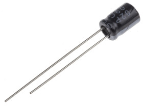 Kondensator 100μF 6.3V dc Radialny, Otwór przelotowy RS PRO roztaw: 2mm 5 (Dia.) x 7mm
