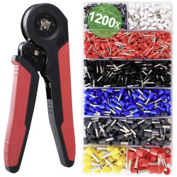 Quadrios 24C531 Ferrule Set 1200 pcs 0.5-10 mm&#xB2; Includes Crimp Pliers