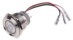 Nasadka przełącznika Chwilowy SPDT średnica wycięcia 30.2mm, montaż panelowy RS PRO