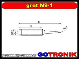 Grot N9-1 - ostry stożek 0,2mm