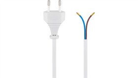 Kabel Z Wtyczką Euro Do Montażu, 1,5 M, Biały - Wersja Kolorystyczna Biały