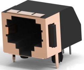 Socket, RJ45, 8 pole, 8P8C, Cat 3, solder connection, through hole, 5555153-1