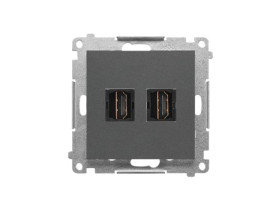 SIMON 55 Gniazdo HDMI podwójne grafitowy mat TGHDMI2.01/116 KONTAKT SIMON