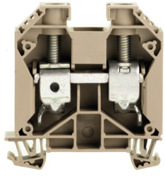 Through terminal block, screw connection, 2.5-35 mm², 2 pole, 125 A, 8 kV, dark beige, 1020600000