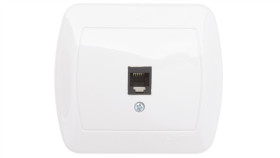 Simon Akord Gniazdo Telefoniczne Pojedyncze Rj11 Białe At1e/11