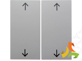 BERKER B.KWADRAT Klawisze do wyłącznika żaluzjowego z nadrukiem "strzałki" biały połysk 5316448999 HAGER