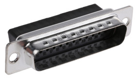 Złącze D-Sub 25-pinowe Męski Proste Montaż na kablu