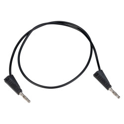 R-TECH 524591 Test Lead 50cm 4mm Stackable Plugs Black, 15A, 30VAC/60VDC