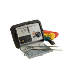 Tester uziemienia DET3TC 2kΩ ±2% + 3 Digits LCD CAT IV 100 V AA Akumulator 203 x 148 x 78mm 1kg 148mm Walizka, zestaw
